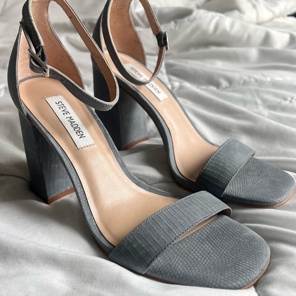 Steve Madden Snakeskin Open-toe Heels